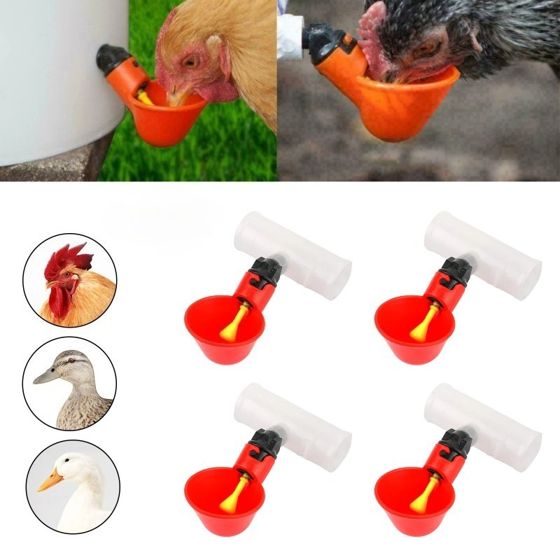 Chicken Nipple Drinker - 4 Peças Bebedouro Automático para Galinhas